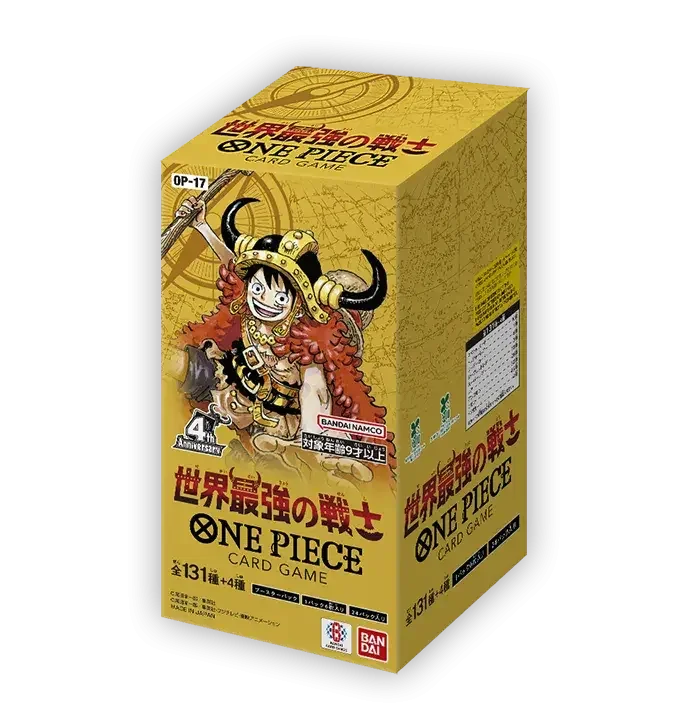 ONE PIECE CARD GAME OP-17 The World's Strongest Warriors Japanese Booster Box featuring 4th anniversary artwork